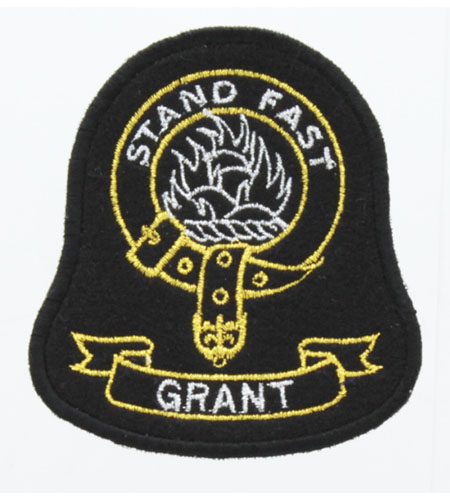 Clan Crest Badge, Embroidered, Clan Grant